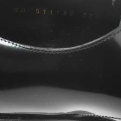 Saint Laurent Black Patent Leather Montaigne Lace-Up Derby Size 37.5