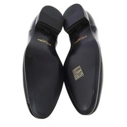 Saint Laurent Black Patent Leather Lace Up Oxfords Size 37.5