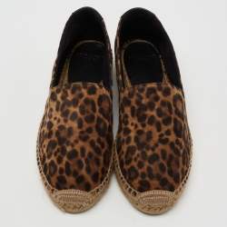 Pre Owned Yves Saint Laurent Brown Suede Slip on Loafers Size 39