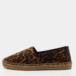 Pre Owned Yves Saint Laurent Brown Suede Slip on Loafers Size 39