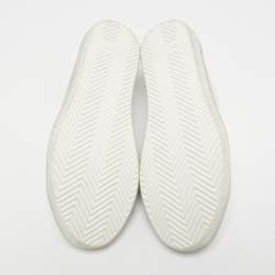 Pre Owned Saint Laurent White Leather Low Top Sneakers Size 37.5