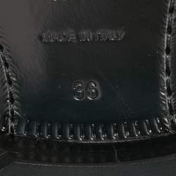 Pre Owned Saint Laurent Black Leather Lace Up Derby Size 36