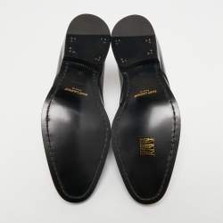 Pre Owned Saint Laurent Black Leather Lace Up Derby Size 36