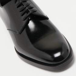 Pre Owned Saint Laurent Black Leather Lace Up Derby Size 36