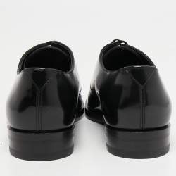 Pre Owned Saint Laurent Black Leather Lace Up Derby Size 36