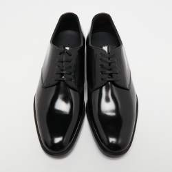 Pre Owned Saint Laurent Black Leather Lace Up Derby Size 36