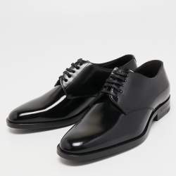 Pre Owned Saint Laurent Black Leather Lace Up Derby Size 36