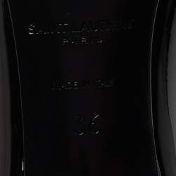 Pre Owned Saint Laurent Paris Black Patent Leather Anja Pumps Size 36