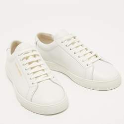 Saint Laurent Paris White Leather Andy Sneakers Size 37.5