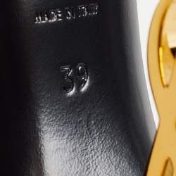 Pre Owned Saint Laurent Cream Leather  Opyum Sandals Size 39