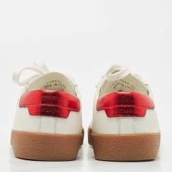 Pre Owned Saint Laurent White Leather Court Classic Sneakers Size 38