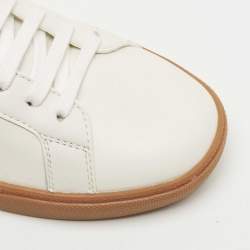Pre Owned Saint Laurent White Leather Court Classic Sneakers Size 38