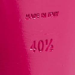 Saint Laurent Paris Pink Leather Tribute Platform Sandals Size 40.5