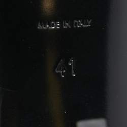 Pre Owned Saint Laurent Black Patent Leather Opyum Ankle Strap Sandals Size 41