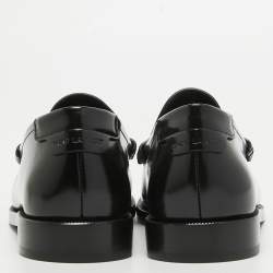 Pre Owned Saint Laurent Black Leather Penny Loafers Size 37