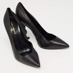 مملوكة مسبقًا Saint Laurent Black Leather Opyum Pumps Size 40
