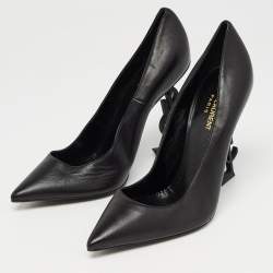 مملوكة مسبقًا Saint Laurent Black Leather Opyum Pumps Size 40