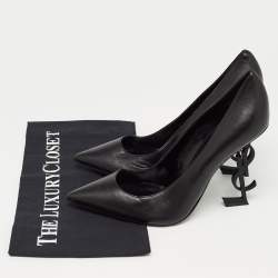 مملوكة مسبقًا Saint Laurent Black Leather Opyum Pumps Size 40