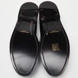 Saint Laurent Black Leather Penny Loafer Size 39.5