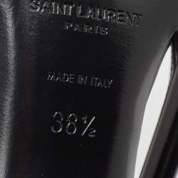 Saint Laurent Black Patent Leather George Slingback Pumps Size 38.5