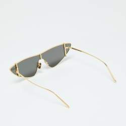 Pre Owned Saint Laurent Paris Gold Tone SL536 Cat-Eye Sunglasses