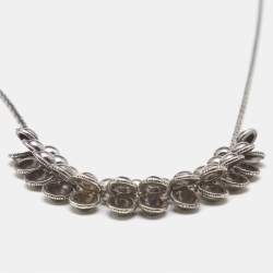 Pre Owned Saint Laurent Paris Silver Tone Necklace