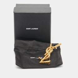 Saint Laurent Paris Cassandre YSL  Gold Tone  Brooch
