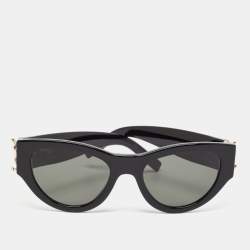 Saint Laurent Black SL M94 Monogram Cat Eye Sunglasses