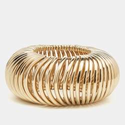 Saint Laurent Gold Tone Spring Bracelet