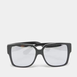 Saint Laurent Black/Silver SLM9 001 Mirror Square Sunglasses