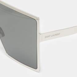 Saint Laurent Silver Tone/Grey SL182 Betty Shield Sunglasses