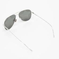 Saint Laurent Paris Silver Tone/Grey SL193T Crystal Aviator Sunglasses
