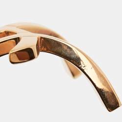 Pre Owned Saint Laurent Opyum Rose Gold Tone Open Cuff Bracelet