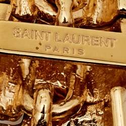 Saint Laurent Paris Hedi Slimane Crystals Enamel Gold Tone Bracelet