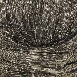 Saint Laurent Metallic Lurex Silk Blend Knotted Turban S
