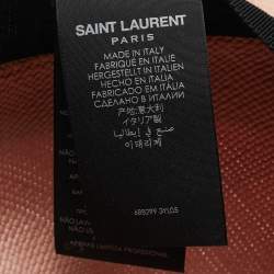Saint Laurent Paris Pink Straw Panama Hat 