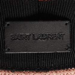 Saint Laurent Paris Pink Straw Panama Hat 
