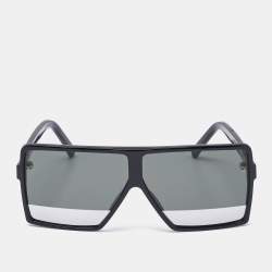 Pre Owned Saint Laurent Black SL 183 Betty Half Mirror Oversized Sunglasses