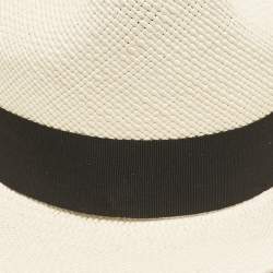 Saint Laurent Beige Straw Hat