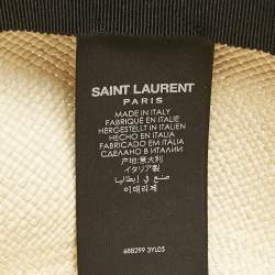 Saint Laurent Beige Straw Hat