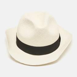 Saint Laurent Beige Straw Hat