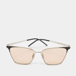 Saint Laurent Silver/Peach SL429 New Wave Square Sunglasses