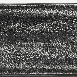Saint Laurent Black Croc Embossed Leather Buckle Belt 85CM