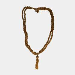 Saint Laurent Paris Double Chain Necklace With Tassel