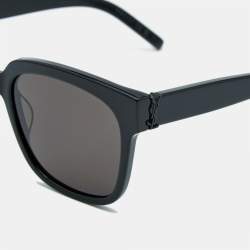 Saint Laurent Black SL M40 Monogram Square Sunglasses