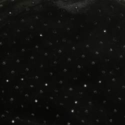 Pre Owned Saint Laurent Paris Black Embellished Velvet Beanie One Size