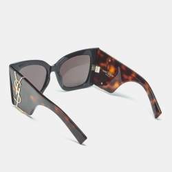 Pre Owned نظارة شمسية سان لوران سوداء/بنية SL M119 عين القطة