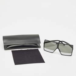 Pre Owned Saint Laurent Black/Silver SL183 Betty Shield Sunglasses