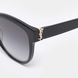 Pre Owned Saint Laurent Paris Black Gradient SL-M107 Round Sunglasses