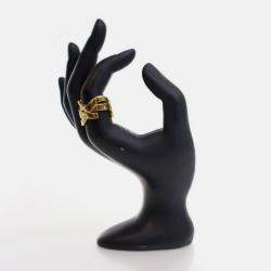 Pre Owned Saint Laurent Logo Ring Sz 7